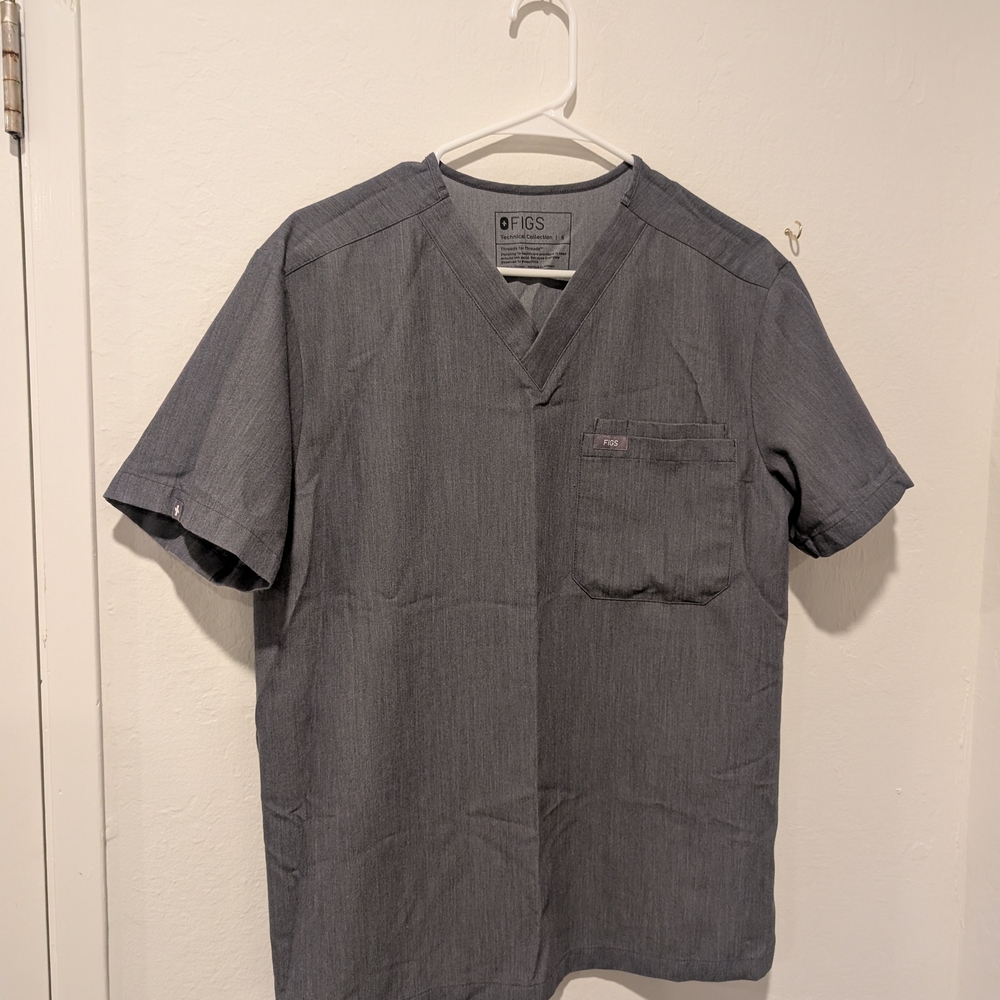 Figs Men's Charcoal Short Sleeve Shirt